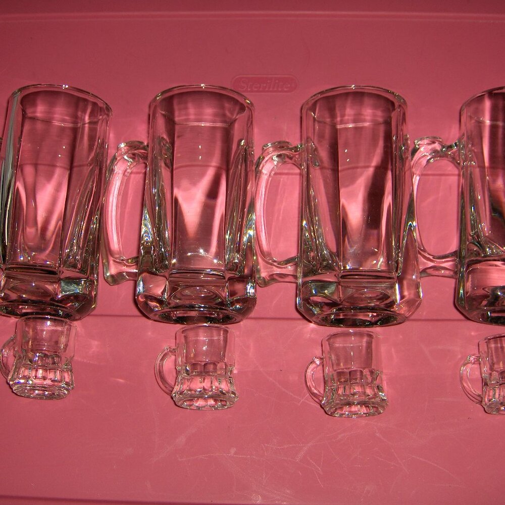 Beer Mugs and Mini Mugs Lot of 4